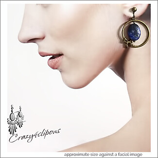 Bronze & Blues Hoop Earrings for Effortless Style