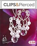 Elegant Bridal Bliss: Crystal & Pearls Drop Clip Earrings