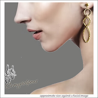 14K Textured Gold Filled Clip On Earrings
