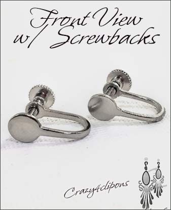 Clip Earrings Findings: Small Parts w/ Screws backs