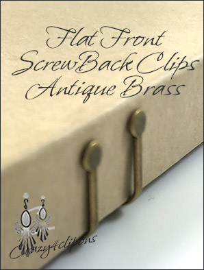 Clip Earrings Findings: Hinged Screw Parts w/ Front tops