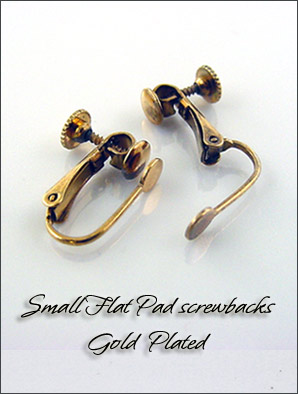 Clip Earrings Findings: Front Pad Screw Back parts