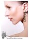 Brass Dancing Hoops Clip Earrings