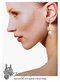 Pearl & Crystal Cluster Clip Earrings