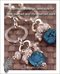 Silver, pearls,  turquoise  Clip On Earrings - Avail as Pierced too
