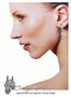 Fancy silver & topaz clip on earrings