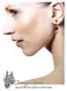 Antique Copper crystal Clip Earrings