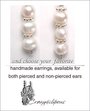 Clip Earrings: Small Classic Trio Of Pearls