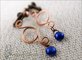 Copper Swirls with Pearl Clip Earrings