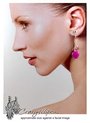 Pink Hearts Clip Earrings - Avail as Pierced too.