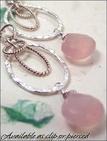 Pretty in Pink - chalcedony earrings