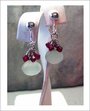 Chunky Chalcedony & Swarovski Crystals Clip Earrings