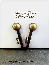 Antique brass 4mm hinged clip findings