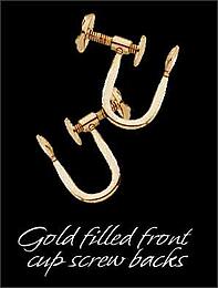 Gold filled front cup screw back clip findings
