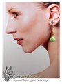 Clip Earrings: Mohave Turquoise With Caramel Beads