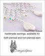 Dramatic chandelier bridal clip earrings