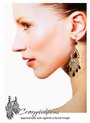 Rhinestone Chandelier Clip Earrings