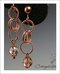 Copper & Glass Clip On Earrings