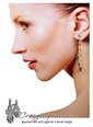 Gemstones Dangling Clip Earrings - Avail as Pierced too.