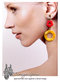 Cheerful Summer Hoop Clip On Earrings
