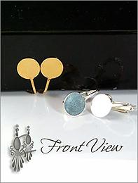 flat hinged back earring findings