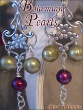 Bohemian Pearls long dangling earrings