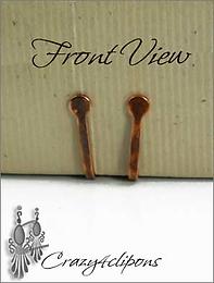 Burnt Copper Clip Earrings Parts With Screwbacks