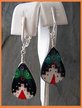 Handpainted ceramic Ethnic teardrop earrings