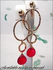 Gold filled Chalcedoney bold clip earrings