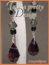 Elegant chardonay-wine drop earrings
