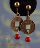 Lucky Chinese coins - Pierced & Clip Earrings