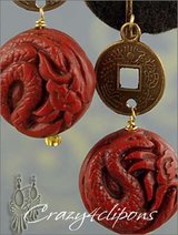 Chinese Dragon - Pierced & Clip Earrings