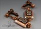 Copper and silver clipon earrings