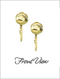 14K Gold Filled Ball Clip Earrings Findings with Screw backs