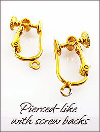 pierced like clip findings with screwbacks