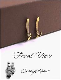 Antique Brass Pierced-like Clip Earring Parts