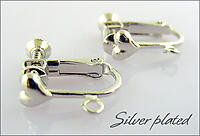 Gold top Heart clip findings - screw backs