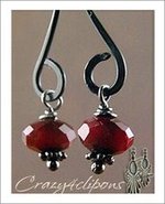 Long Gunmetal Clip-On Earrings