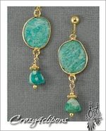 14K Gold filled bezel clip earrings