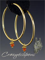 2 looks for 1: Gold Plated Hoop Clip Earrings