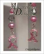 Breast Cancer Awareness Clip Earrings