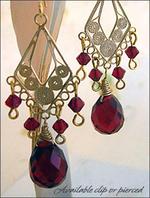 Gold Filled crystal chandelier earrings