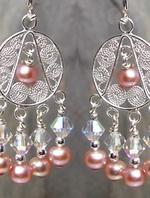 Soft Dainty Romantic Filigree Pearl earrings
