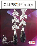 Zirconia Elegant Dangling Crystal Clip On Earrings