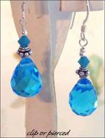 Ocean teardrop earrings
