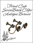 Front Cup Screw back Brass Clip Findings