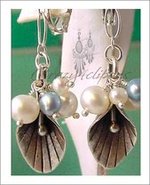 Clip On Earrings: Dangles Sterling Silver Lilies