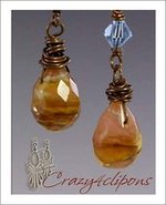 Clip On Earrings: Tiger Skin With Antique Copper