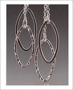 Dangle Oval Sterling Silver Non-Pierced Earrings