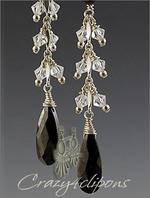 Zircon and Swarovski Dressed-up - Pierced & Clip Earrings